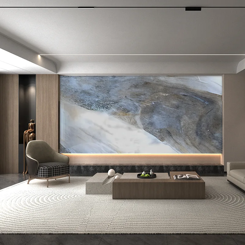 अमेजन हरियो र निलो श्रृंखला संगमरमर पृष्ठभूमि पर्खाल प्यानल